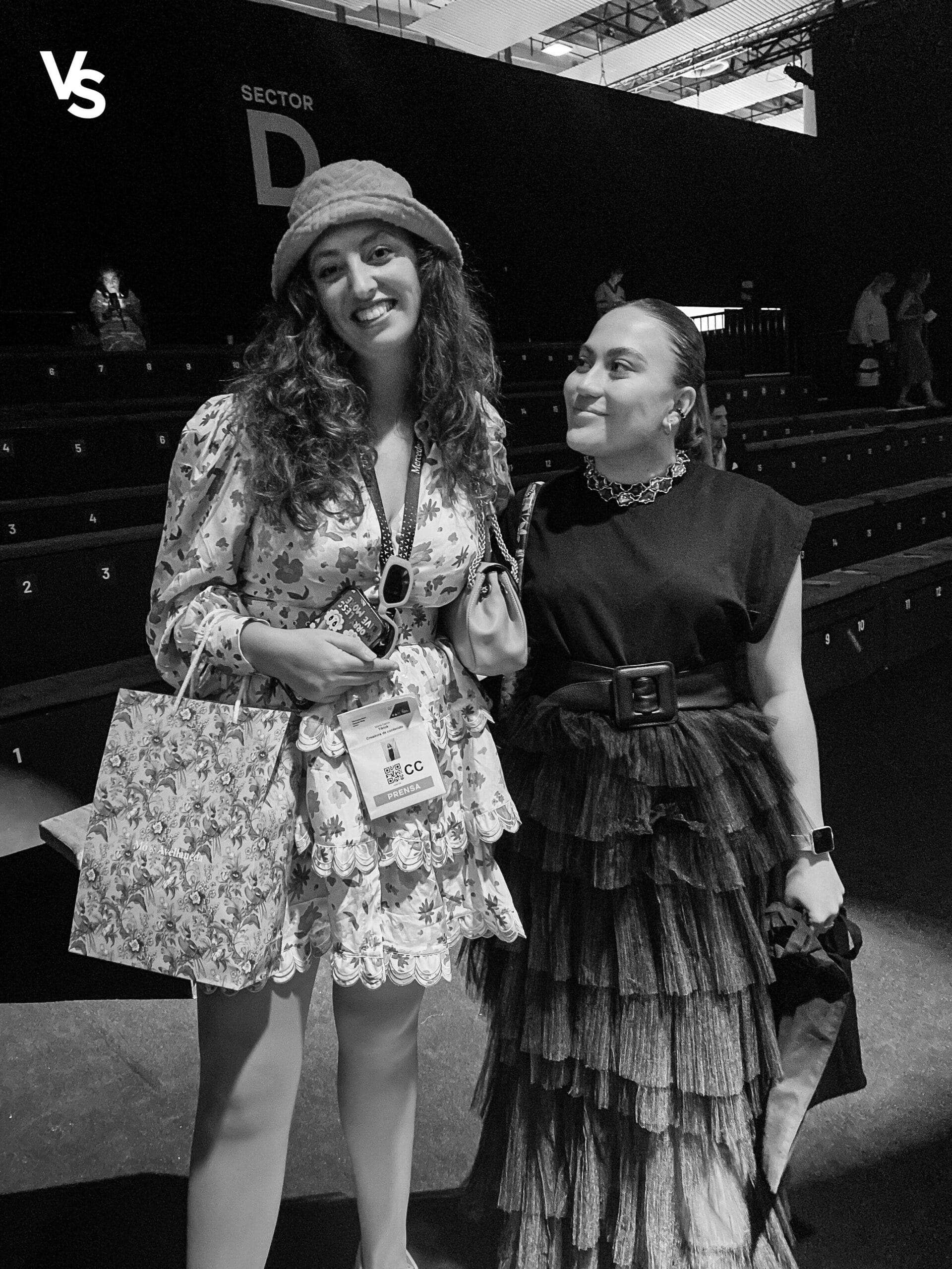 Foto de Marta Camín y Valeria en la Mercedes Benz Fashion Week de Madrid